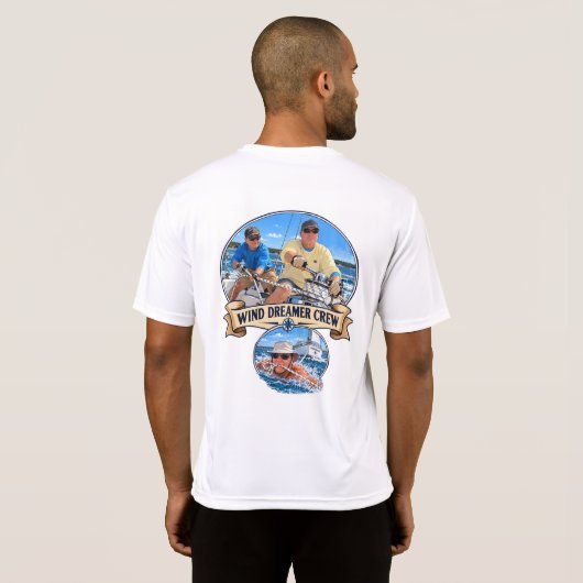 Wind Dromer Skipper en Bemanning T-shirt (Achterkant volledig)