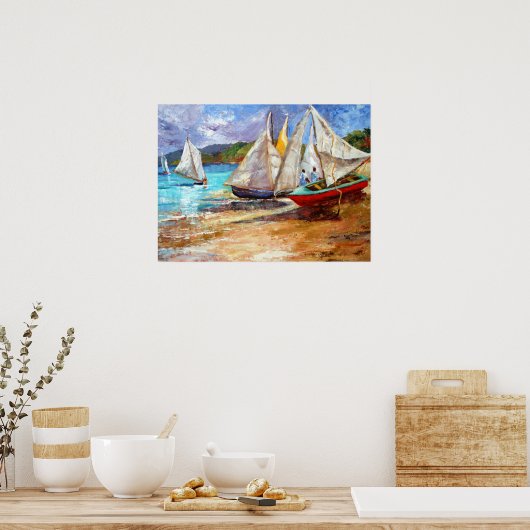 Wind en gebed poster (Keuken)