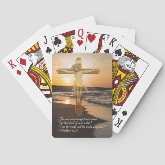 Wind en golven Obey Him Pokerkaarten (Achterkant)