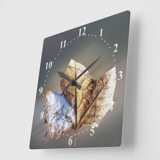 wind en sneeuw vierkante klok (Hoek)