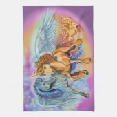 Wind en Vlam, Pegasus en Eenhoorn Theedoek (Verticaal)