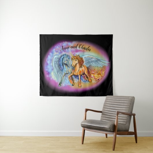 Wind en vlam, Pegasus en Unicorn Wandkleed (In Situ (horizontaal))