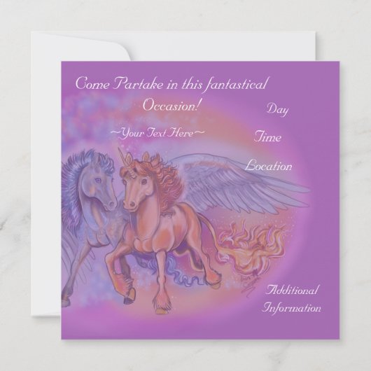 Wind- en Vlammakreel-Unicorn-uitvindingen Kaart (Achterkant)