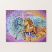 Wind en Vlammen eenhoorn pegasus ~ puzzel Legpuzzel (Horizontaal)