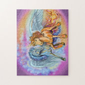 Wind en Vlammen eenhoorn pegasus ~ puzzel Legpuzzel (Verticaal)