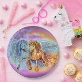 Wind- en Vlamroomkaukasus en eenhoorn Papieren Bordje (Feest)