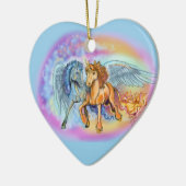 Wind- en Vlamunicorn Pegasus~ornament Keramisch Ornament (Links)