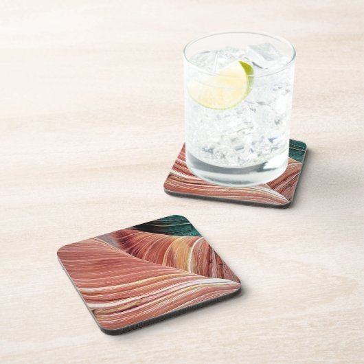 Wind en water, uitgeslikt als Navajo-zandsteen in Drankjes Onderzetter (Rechterzijde)