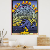 WIND EN ZEE LA JOLLA CALIFORNIA SURFBREAK POSTER (Keuken)