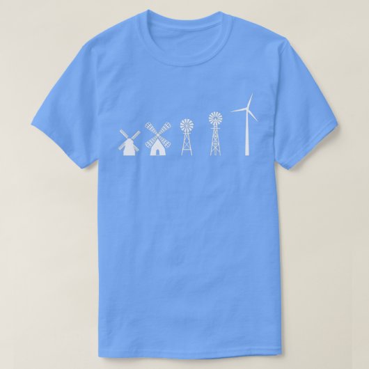 wind energy evolution windmill 1 t-shirt (Design voorkant)