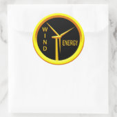 Wind Energy Ronde Sticker (Tas)