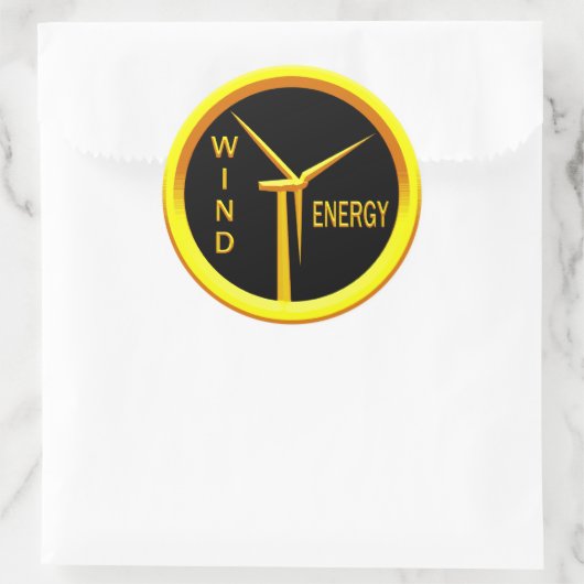 Wind Energy Ronde Sticker (Tas)