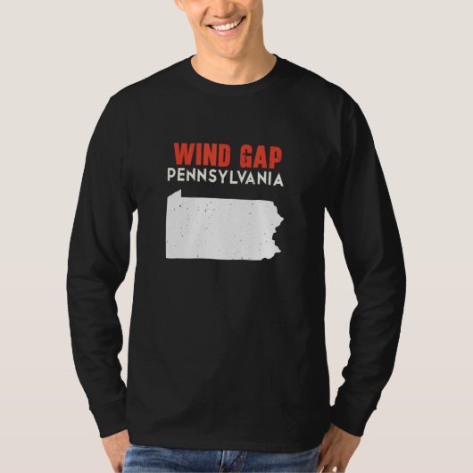 Wind Gap Pennsylvania USA State America Travel T-shirt (Voorkant)