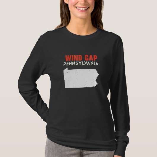 Wind Gap Pennsylvania USA State America Travel T-shirt (Voorkant)