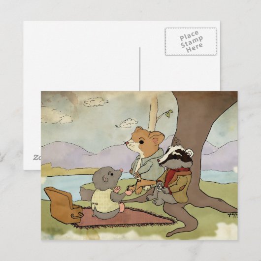 Wind in de Wilgen Briefkaart (Voorkant / Achterkant)