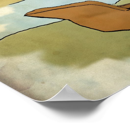 Wind in de Wilgen Poster (Hoek)