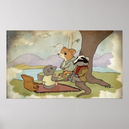 Wind in de Wilgen Poster (Voorkant)