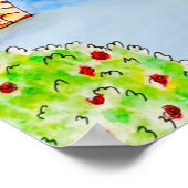 Wind in de Willows Rat en Mole boot scene Poster (Hoek)