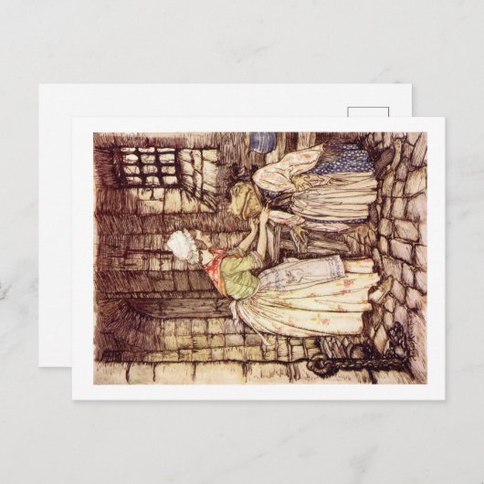 Wind in het briefkaart Willows (Voorkant / Achterkant)