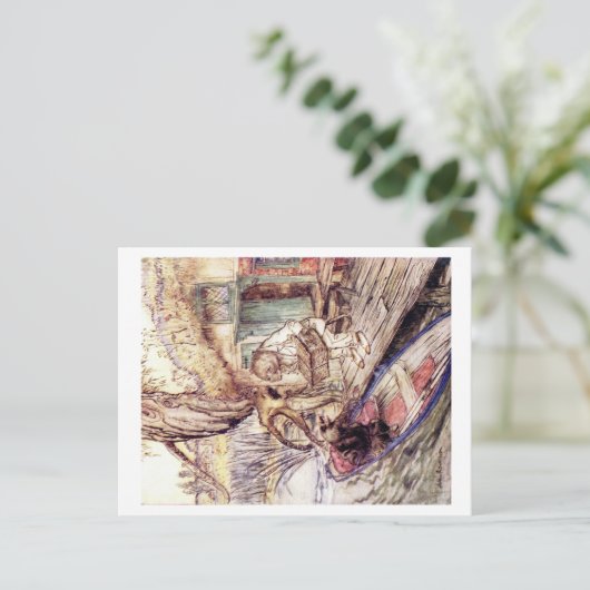 Wind in het briefkaart Willows (Staand voorkant)