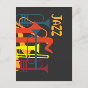 Wind Instrument Jazz Musician Trumpet Music Lover Briefkaart