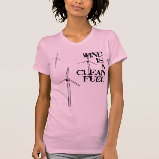 wind is een schone brandstof t-shirt (Voorkant)