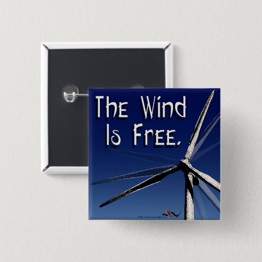 Wind is gratis Button (Voorkant /achterkant)