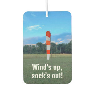 Wind is op, sok uit, Foto, Grappig, Luchtvaart,Coo Luchtverfrisser