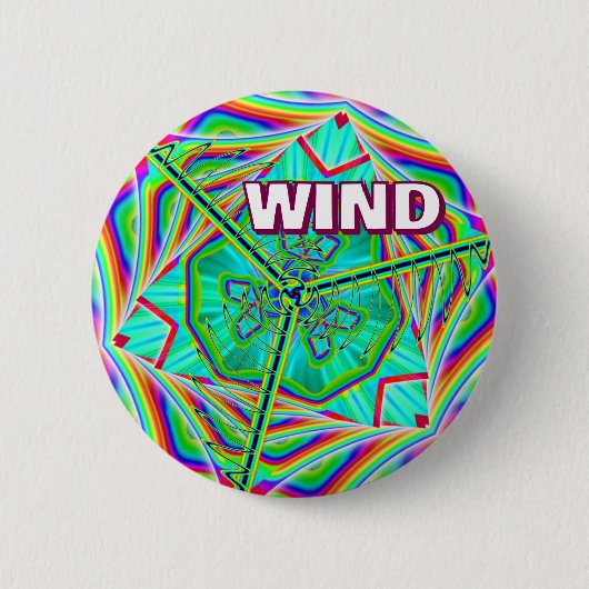 Wind (je kunt het woord veranderen) ronde button 5,7 cm (Voorkant)