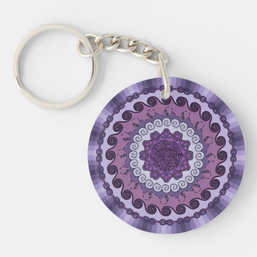 Wind Mandala Acryl Sleutelhanger (Voorkant)