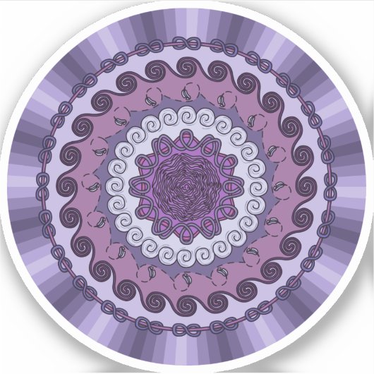 Wind Mandala Contour Sticker (Voorkant)