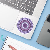 Wind Mandala Contour Sticker (Laptop met iPhone)