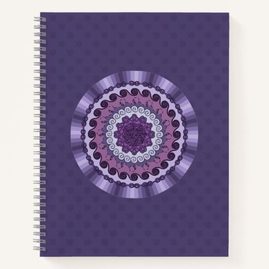 Wind Mandala Spiraal Notebook Notitieboek (Voorkant)