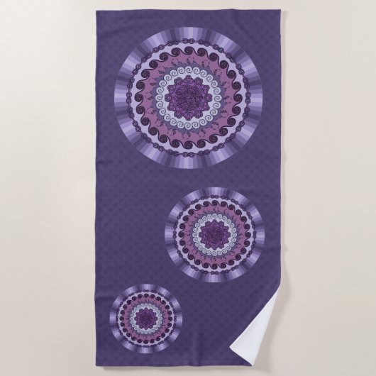Wind Mandala Strandhanddoek Strandlaken (Voorkant)