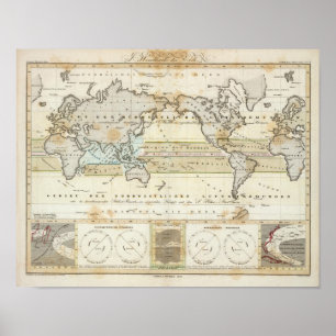Wind Map of Earth Poster