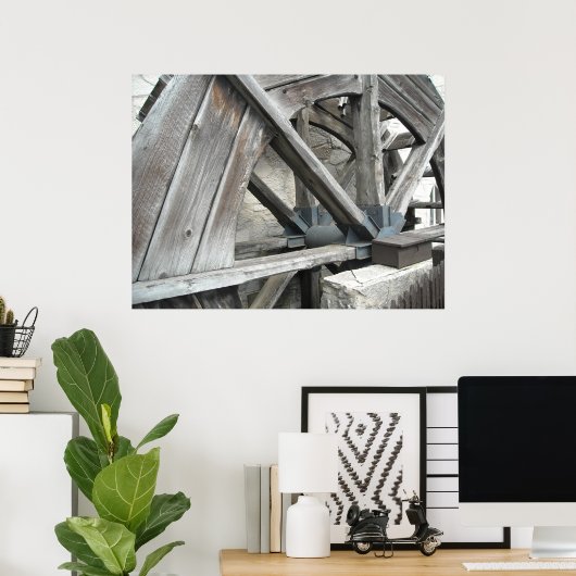 Wind Mill Water Wheel Poster (Thuiskantoor)