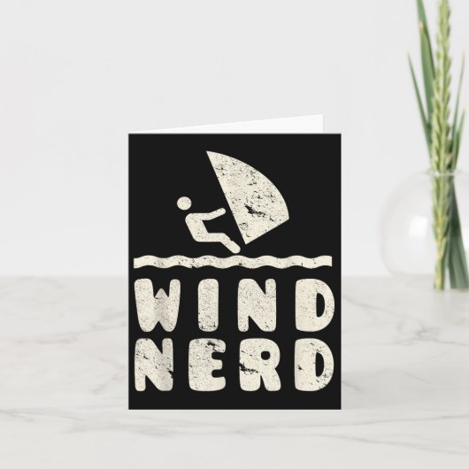 Wind Nerd Funny Windsurfer Windsurfen Strand Hobby Kaart (Voorkant)