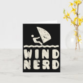 Wind Nerd Funny Windsurfer Windsurfen Strand Hobby Kaart (Gele Bloem)