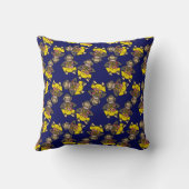 Wind op cimbaal, klappende aap patroon kussen (Achterkant)