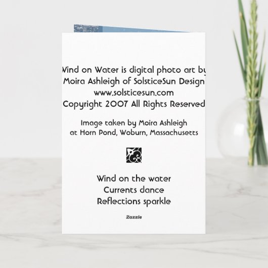 Wind op het water kaart (Achterkant)