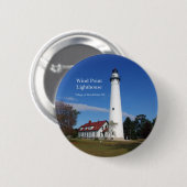 Wind Point Lighthouse knop Ronde Button 5,7 Cm (Voorkant /achterkant)