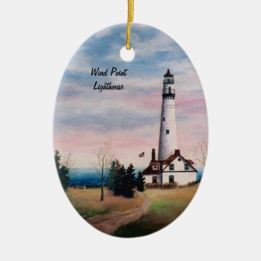 Wind Point Lighthouse Ornament (Voorkant)