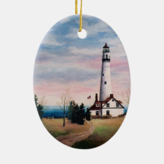 Wind Point Lighthouse Ornament (Achterkant)
