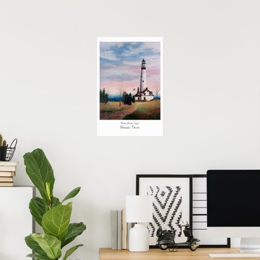 Wind Point Lighthouse Poster (Thuiskantoor)