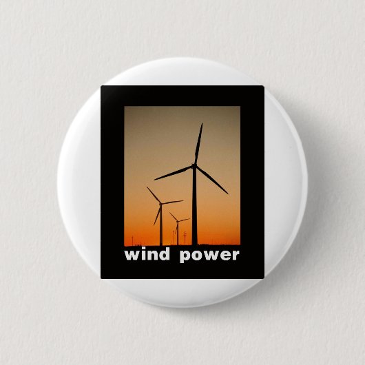 Wind Power Design! Ronde Button 5,7 Cm (Voorkant)