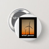 Wind Power Design! Ronde Button 5,7 Cm (Voorkant /achterkant)