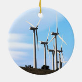 Wind Power Mojave Tehachapi Wind Boerderij Keramisch Ornament (Achterkant)