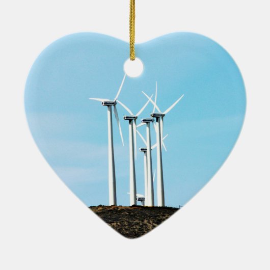 Wind Power Mojave Tehachapi Wind Boerderij Keramisch Ornament (Achterkant)