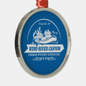 Wind River Canyon (rafting 2) Metalen Ornament (Rechts)