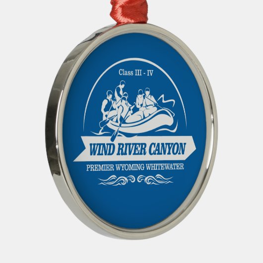 Wind River Canyon (rafting 2) Metalen Ornament (Rechts)